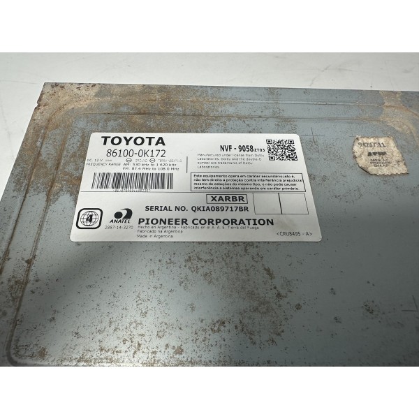 Central Multimidia Toyota Hilux 2016/2019 Original